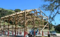 The Great Northern Barns crew adapted this frame for local zoning standards in Santa Barbara, California. 
<p>
<b>Contact US:</b></P>
<b>Phone:</b> 603 530 2944<br /><br />
<b>Address:</b>
<br />
<b>Office:</b> 261 River Rd Canaan NH 03741<br />
<b>Shop:</b> 32 Wolfson Spring Drive Canaan NH 03741<br /><br />
info@greatnorthernbarns.com    