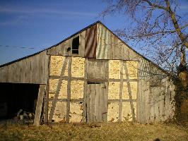 Missouri Early House 16 x 16, nice little frame with lots of cross nailers used to fill with stone