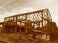 Ridgeway Barn 30 x 48, A majestic frame with a full length, 5 sided, hand hewn ridge beam